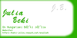 julia beki business card